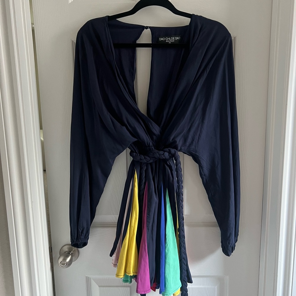 Dio Chloe Dio Multicolor Wrap Dress